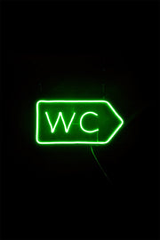 WC Yazılı Neon LED Aydınlatma Işıklı Tablo Duvar Dekorasyon