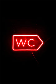 WC Yazılı Neon LED Aydınlatma Işıklı Tablo Duvar Dekorasyon
