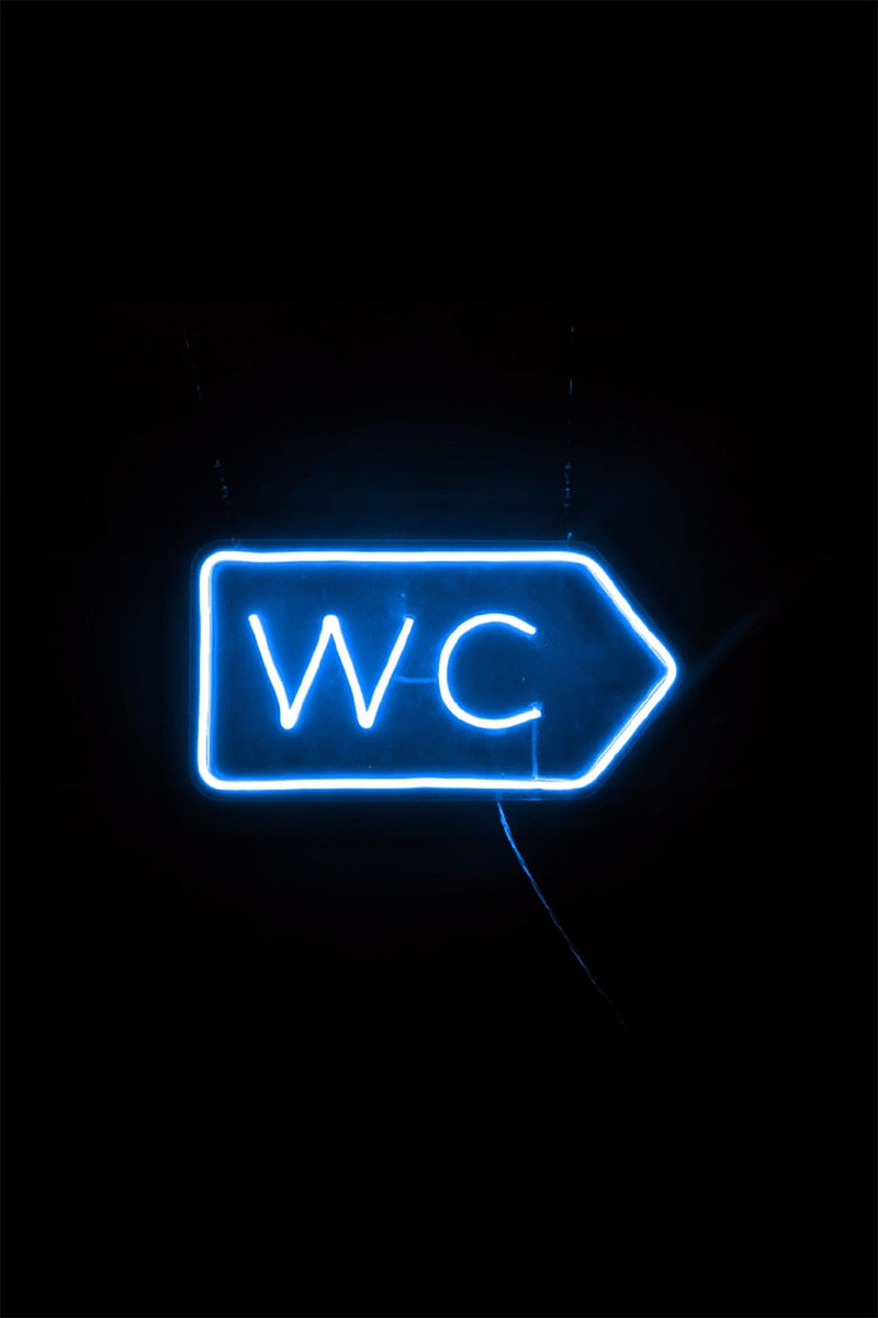 WC Yazılı Neon LED Aydınlatma Işıklı Tablo Duvar Dekorasyon