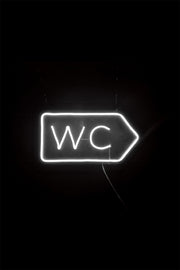 WC Yazılı Neon LED Aydınlatma Işıklı Tablo Duvar Dekorasyon
