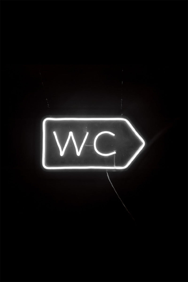 WC Yazılı Neon LED Aydınlatma Işıklı Tablo Duvar Dekorasyon