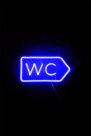 WC Yazılı Neon LED Aydınlatma Işıklı Tablo Duvar Dekorasyon
