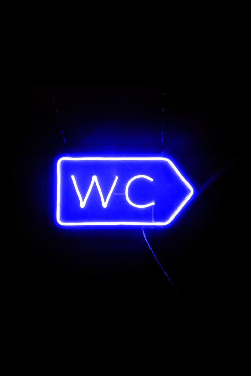 WC Yazılı Neon LED Aydınlatma Işıklı Tablo Duvar Dekorasyon