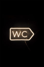 WC Yazılı Neon LED Aydınlatma Işıklı Tablo Duvar Dekorasyon