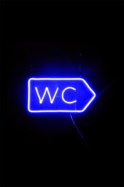 WC Yazılı Neon Led Işıklı Tablo Duvar Dekorasyon Bonvagon