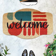 Welcome 45x75cm Doğal Koko Hindistan Cevizi Kapı Önü Paspas Checasa