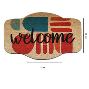 Welcome 45x75cm Doğal Koko Hindistan Cevizi Kapı Önü Paspas Checasa