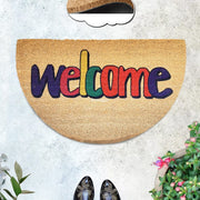 Welcome 45x75cm Doğal Koko Hindistan Cevizi Kapı Önü Paspas Pronzo Bonvagon