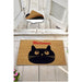 Welcome Black Cat Plume Doğal Koko Hindistan Cevizi Kapı Önü Paspas 60x40cm Bonvagon