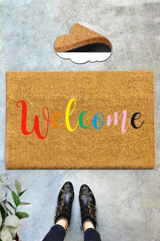 Welcome Colors Doğal Koko Hindistan Cevizi Kapı Önü Paspas 60x40cm Bonvagon