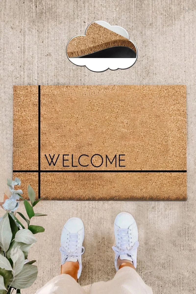 Welcome Doğal Koko Hindistan Cevizi Kapı Önü Paspas 60x40cm Bonvagon