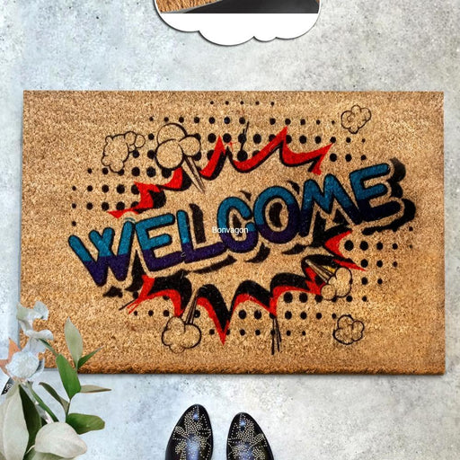 Welcome Effect Doğal Koko Hindistan Cevizi Kapı Önü Paspas 60x40cm Bonvagon
