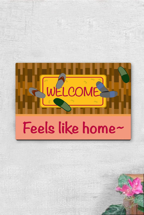 Welcome Feels Like Home! Pvc Kapı Paspası Halısı Bonvagon