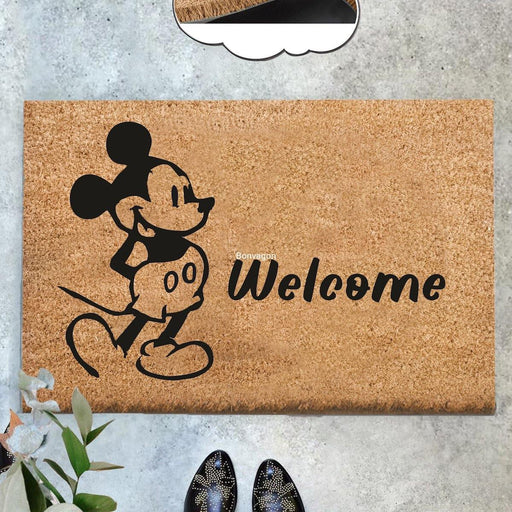 Welcome Goofy Doğal Koko Hindistan Cevizi Kapı Önü Paspas 60x40cm