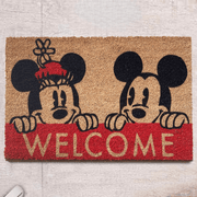 Welcome Mickey Mouse Doğal Koko Hindistan Cevizi Kapı Önü Paspas 60x40cm Bonvagon