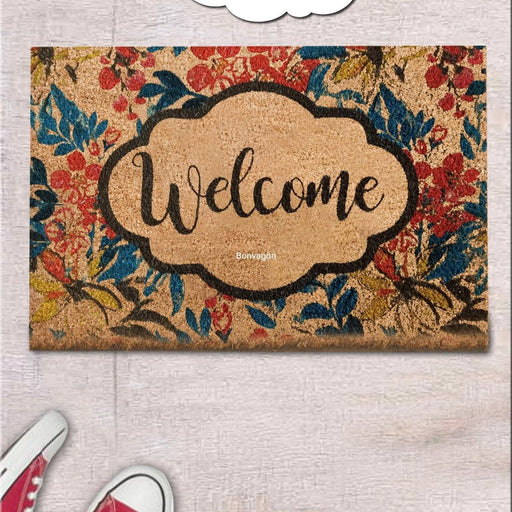 Welcome Torf Doğal Koko Hindistan Cevizi Kapı Önü Paspas 60x40cm Bonvagon