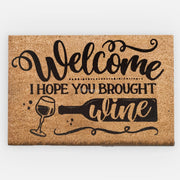 Welcome Wine Doğal Koko Hindistan Cevizi Kapı Önü Paspas 60x40cm