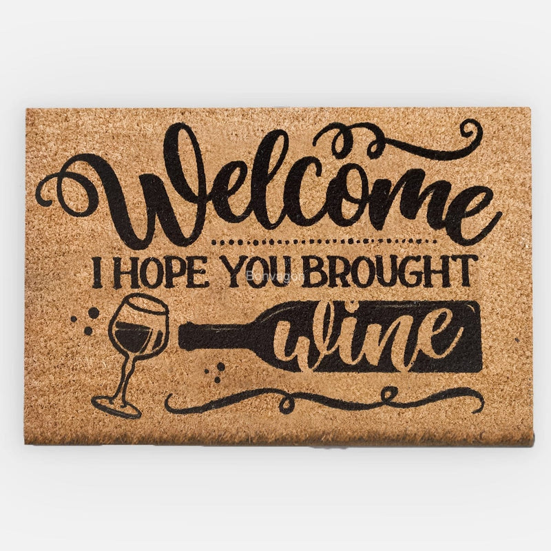 Welcome Wine Doğal Koko Hindistan Cevizi Kapı Önü Paspas 60x40cm Bonvagon