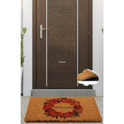 Welcome Wreath Doğal Koko Hindistan Cevizi Kapı Önü Paspas 60x40cm Bonvagon