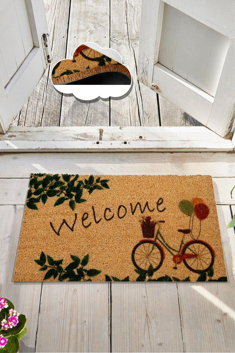 Wheel Doğal Koko Hindistan Cevizi Kapı Önü Paspas 60x40cm85cm
