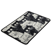 White Cats Dijital Baskılı 40x60cm Banyo Halısı, Kaymaz Taban, Yıkanabilir Bonvagon