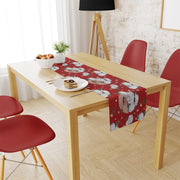 White Flowers İnce Keten Runner 140x45cm