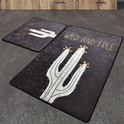 Wild And Free Dijital Baskılı 2li Set Banyo Halısı, Kaymaz Taban, Yıkanabilir Bonvagon