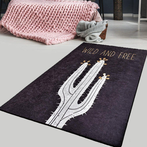 Wild And Free Dijital Baskılı Yatak Odası Halısı, Kaymaz Taban, Yıkanabilir Bonvagon