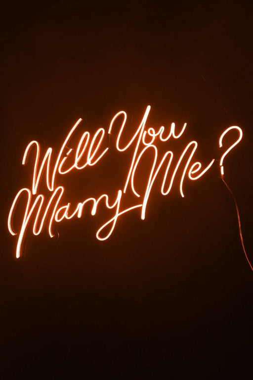 Will You Marry Me? Yazılı Neon LED Aydınlatma Işıklı Tablo Evlilik Teklifi Aşk Temalı Duvar Dekorasyon