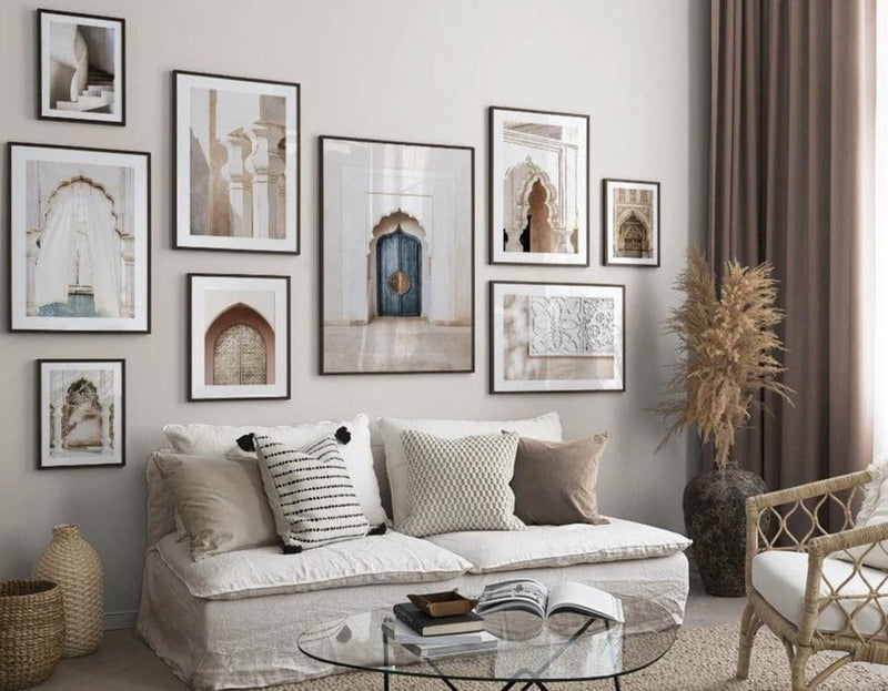 World of Doors 9 Parça Çerçeve Görünümlü Ahşap Tablo Seti Bonvagon