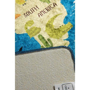 World Yıkanabilir Antibakteriyel Çocuk Halısı Mavi, Kaymaz Taban, Yıkanabilir Bonvagon