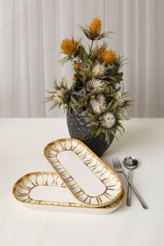 Worn Gold Noyan Kayık Tabak 26 Cm 2 Adet 22967 Bonvagon