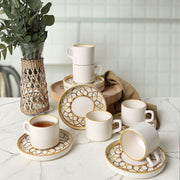 Worn Gold Stackable Çay Takımı 12 Parça 6 Kişilik 22968-23057 Bonvagon