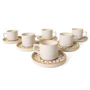 Worn Gold Stackable Çay Takımı 12 Parça 6 Kişilik 22968-23057 Bonvagon