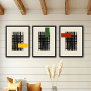 Wow 3 Parça Modern Sanat Tarzında Siyah Çerçeve Görünümlü Uv Baskı Mdf Ahşap Duvar Tablo Seti