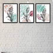 Wow 3 Parça Modern Sanat Tarzında Siyah Çerçeve Görünümlü Uv Baskı Mdf Ahşap Duvar Tablo Seti