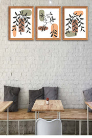 Wow 3 Parça Modern Tarzda Bohem Kadın Tasarım Uv Baskı Mdf Ahşap Duvar Tablo Seti