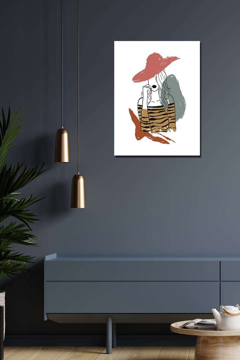 Wow 30x40 Sanatsal Kadın Portre Duvar Tablo