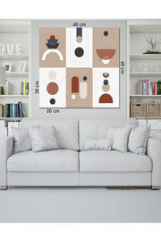 Wow 6 Parça Soyut Sanatsal Duvar Tablo Seti Mdf Ahşap Duvar 3mm