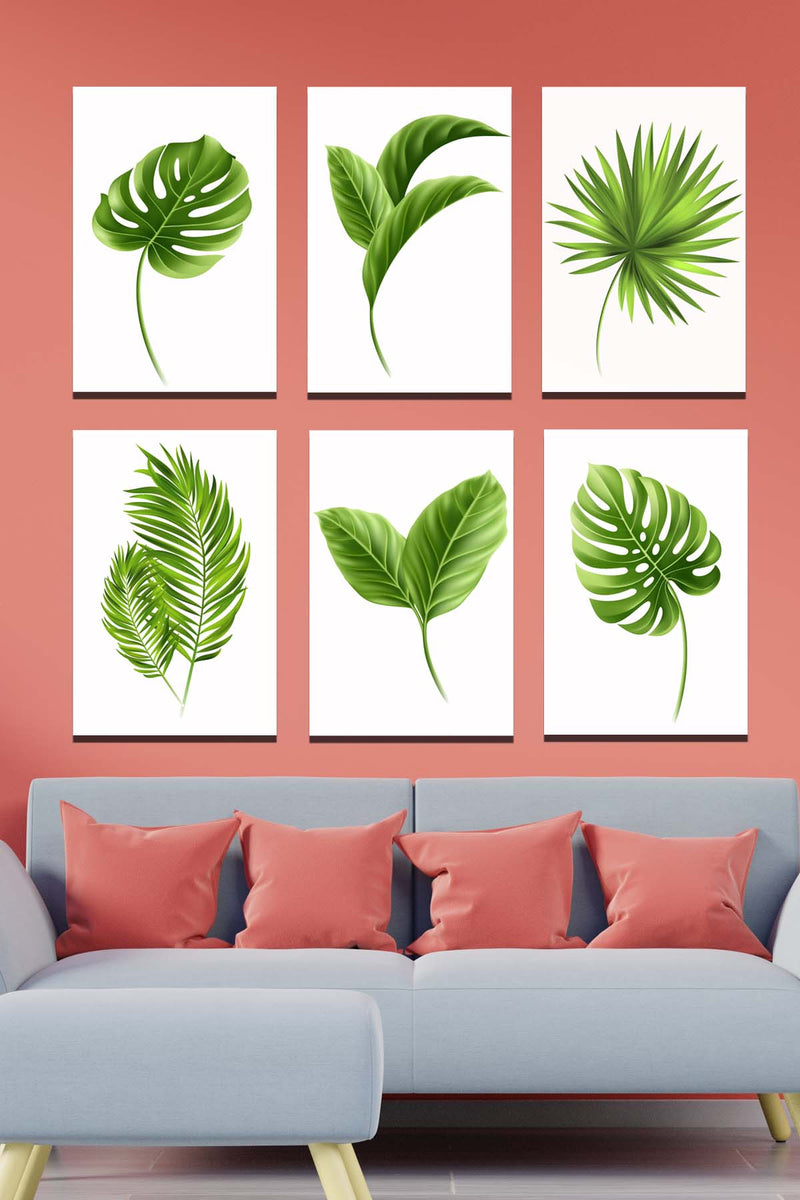 Wow 6 Parça Tropical Duvar Tablo Seti Dijital Baskı