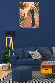 Wow Botanik Kadın Portre 30x40 Duvar Tablo