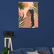 Wow Botanik Kadın Portre 30x40 Duvar Tablo
