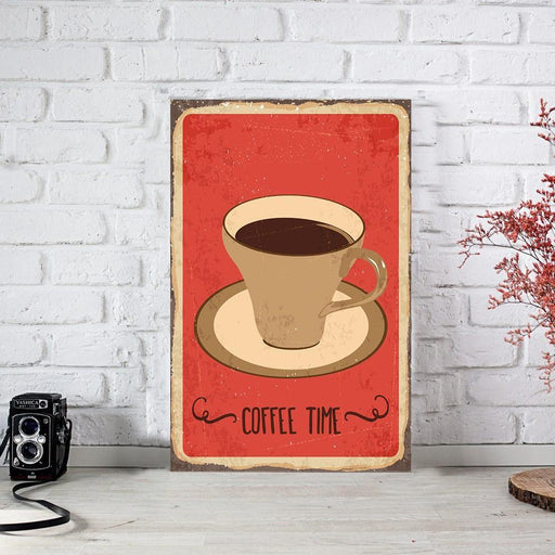 Wow Coffee Time Ahşap Duvar Posteri 30x40cm