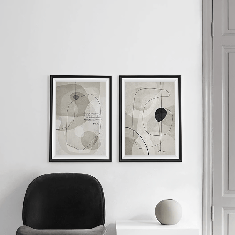 Wow Cool Art 2 Parça Çerçeve Görünümlü Ahşap Duvar Tablo Seti