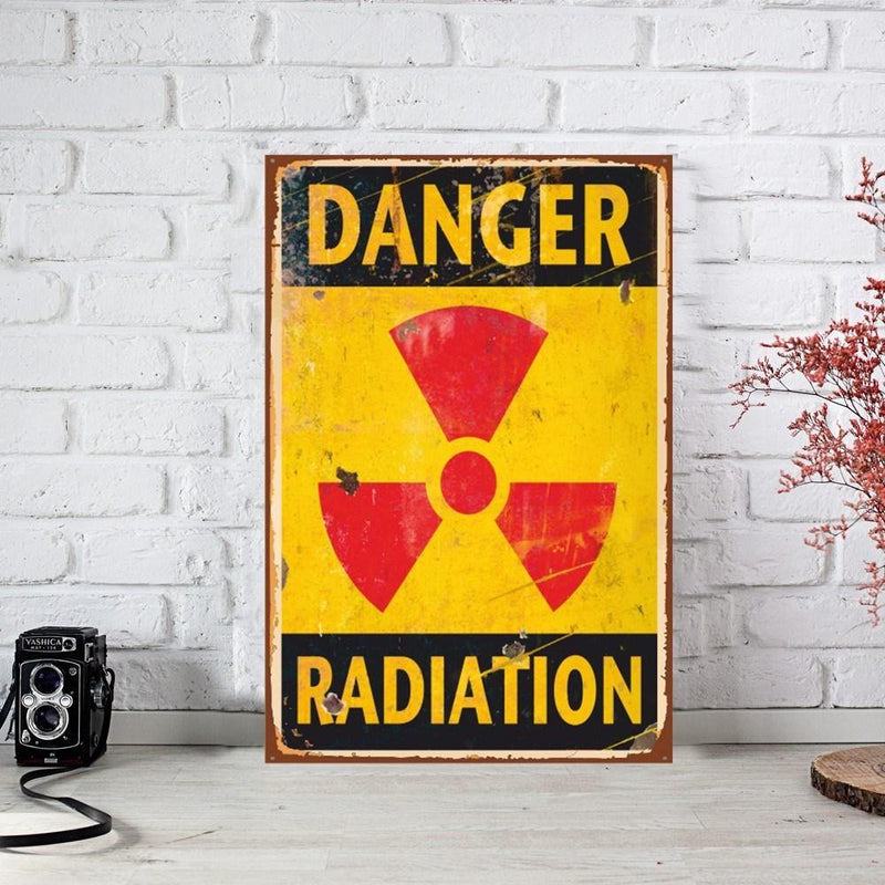 Wow Danger Radiation Ahşap Duvar Posteri 30x40cm