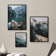 Wow Photographics 3 Parça Çerçeve Görünümlü Ahşap Duvar Tablo Seti