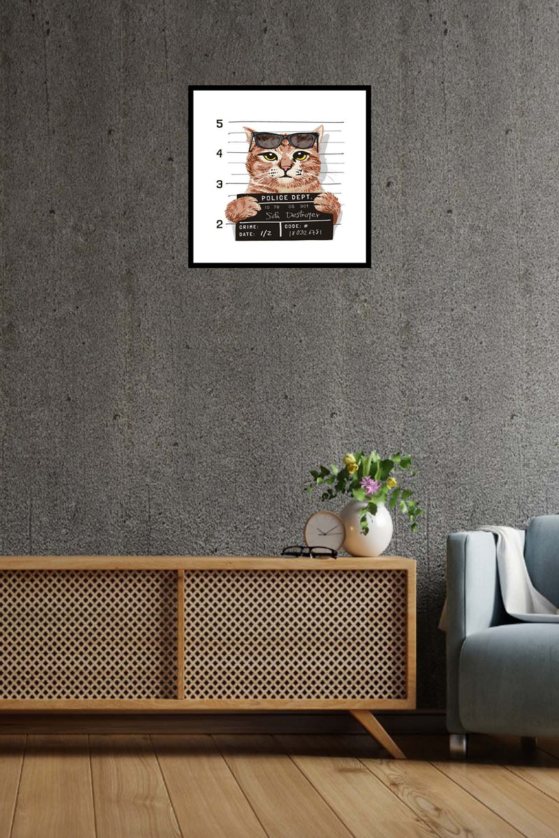 Wow Suçlu Kedi Tasarımları Dijital Baskı Duvar Tablolar