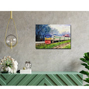 Wow Suluboya Görünümlü Tren Resmi Duvar Tablo