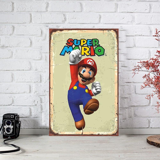 Wow Super Mario Ahşap Duvar Posteri 30x40cm