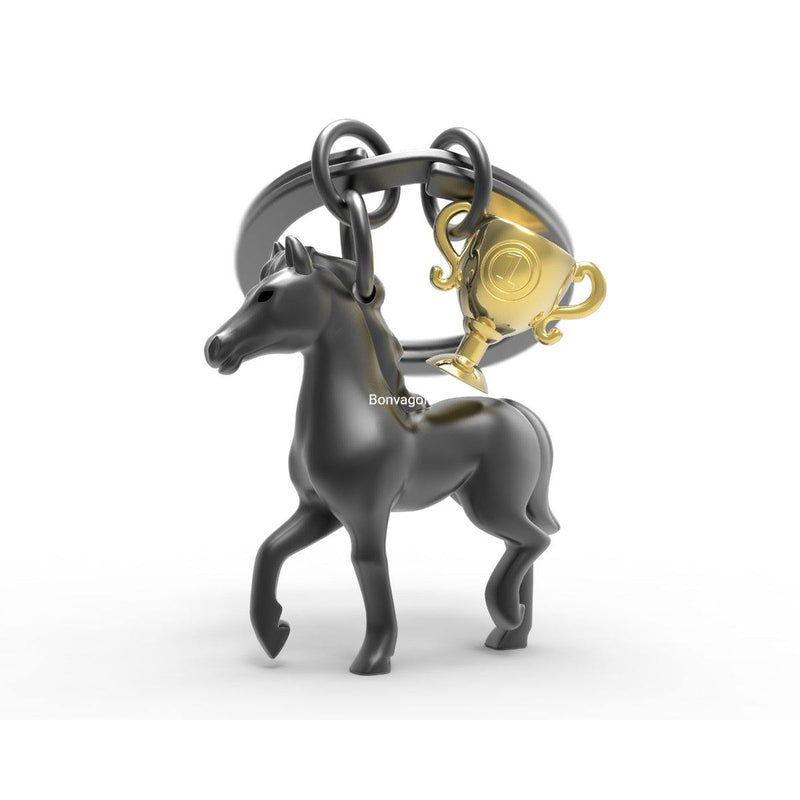 Yarış Atı Anahtarlık Çelik Halkalı  Bonvagon Metalmorphose